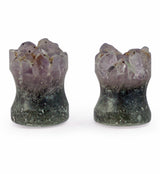 Raw Amethyst Plugs 0G (8mm) Version 6