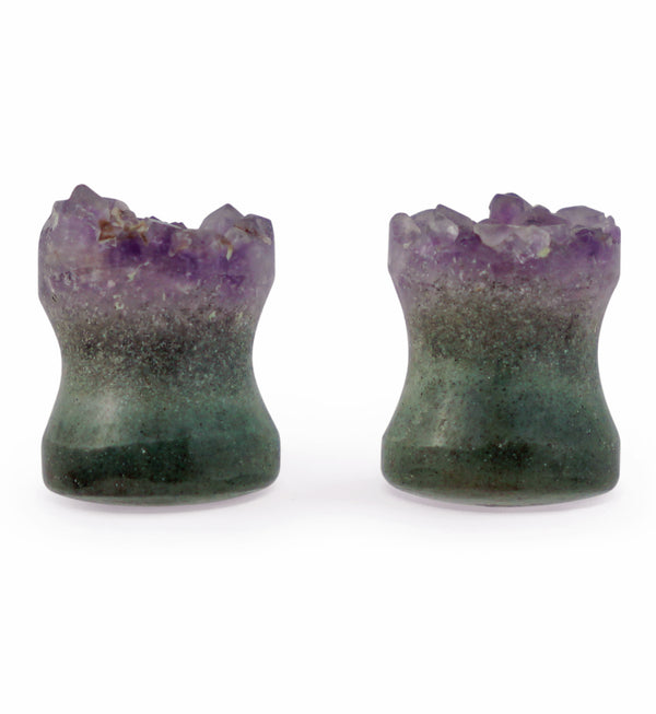 Raw Amethyst Plugs 0G (8mm) Version 7