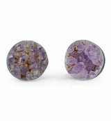 Raw Amethyst Plugs 0G (8mm) Version 8