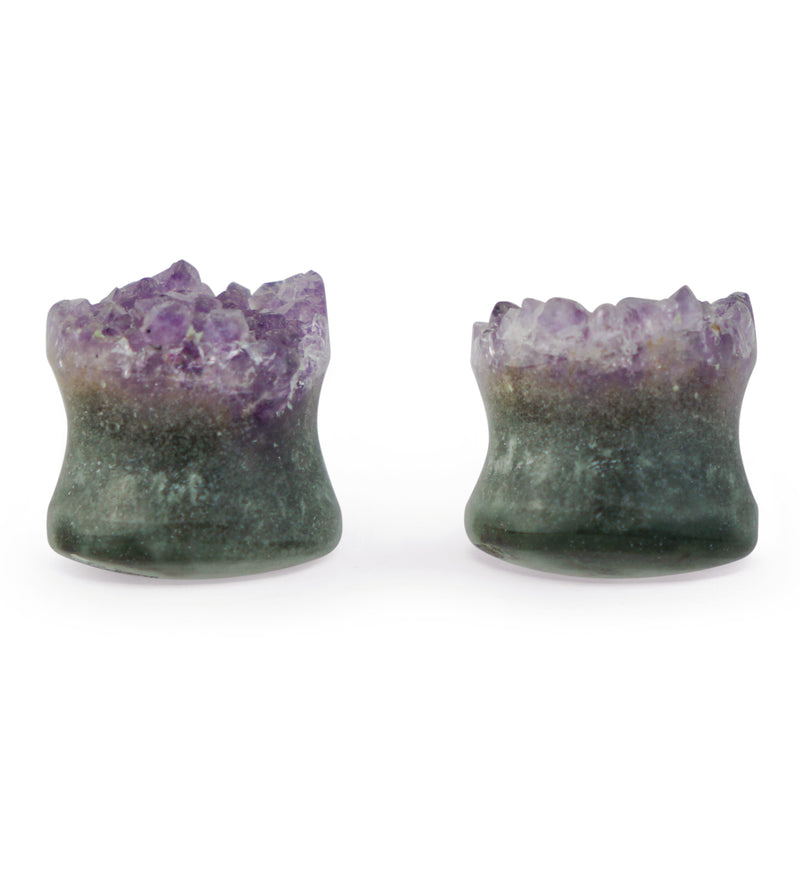 Raw Amethyst Plugs 1/2" (12mm) Version 1