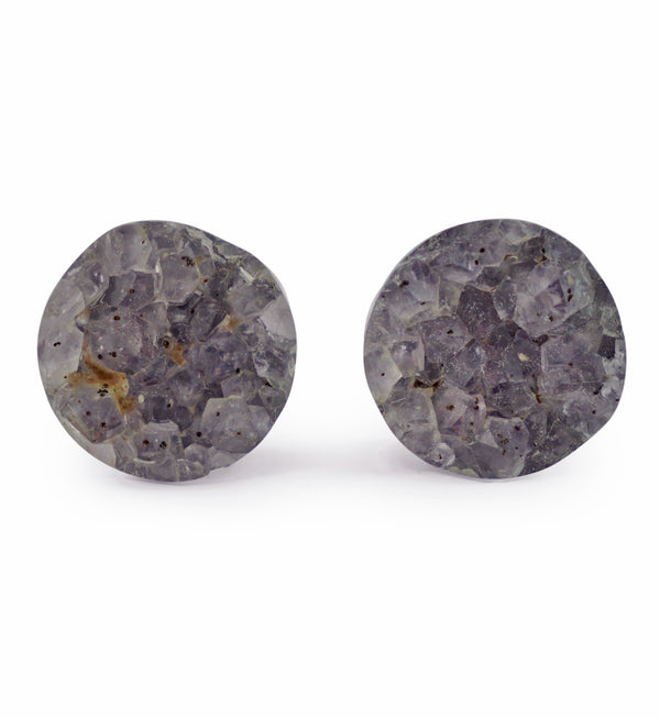 Raw Amethyst Plugs 1/2" (12mm) Version 2