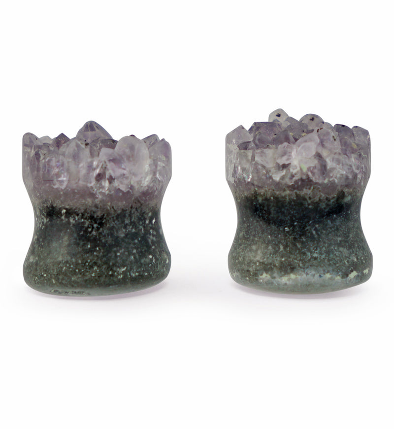 Raw Amethyst Plugs 1/2" (12mm) Version 3