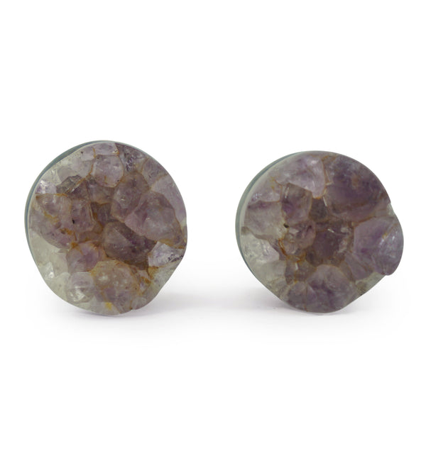 Raw Amethyst Plugs 1/2" (12mm) Version 4