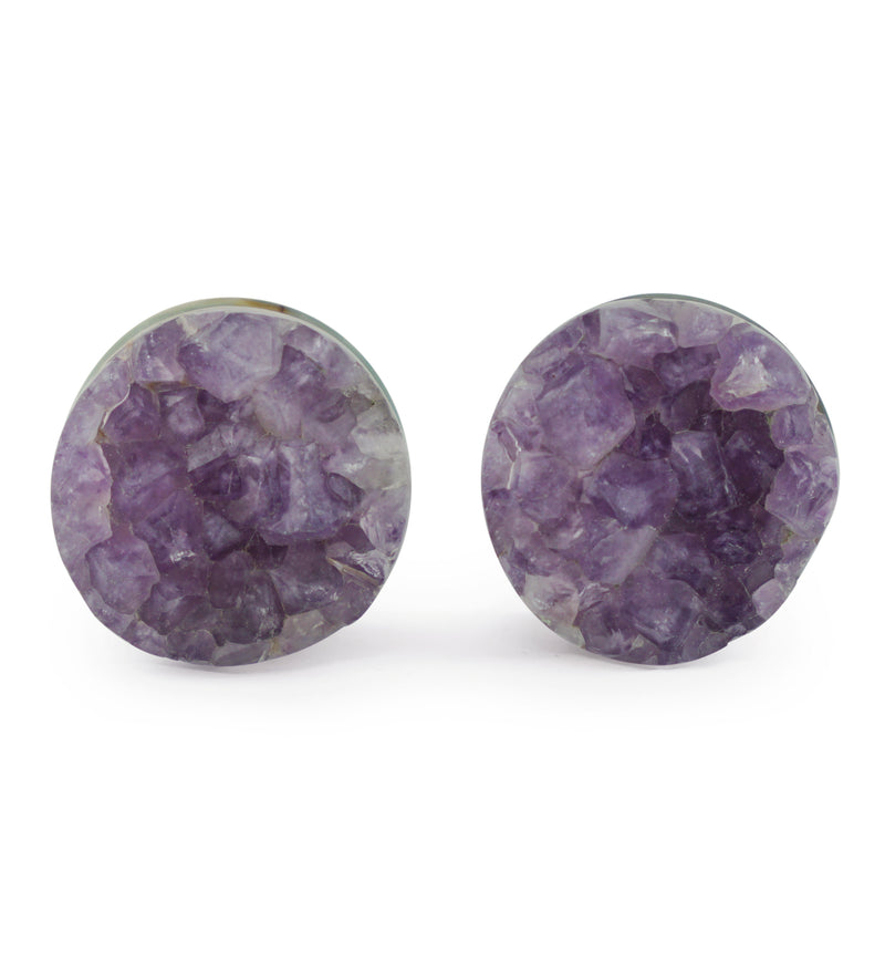 Raw Amethyst Plugs 3/4" (19mm) Version 11