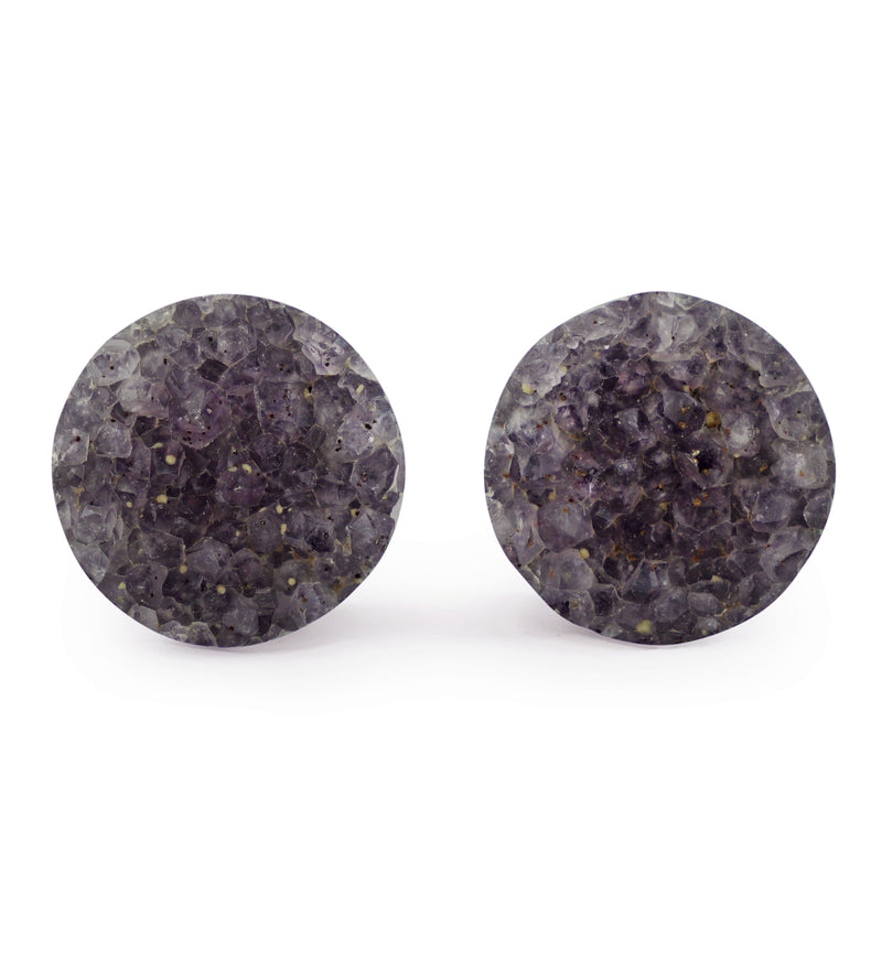 Raw Amethyst Plugs 3/4" (19mm) Version 2