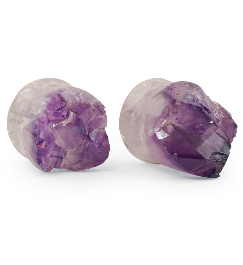 Raw Amethyst Plugs 3/4" (19mm) Version 3