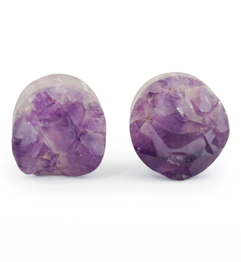 Raw Amethyst Plugs 3/4" (19mm) Version 3