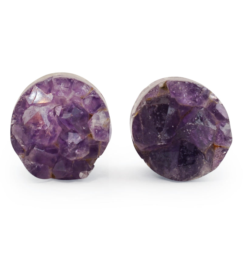 Raw Amethyst Plugs 3/4" (19mm) Version 4