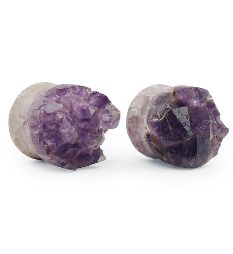 Raw Amethyst Plugs 3/4" (19mm) Version 4