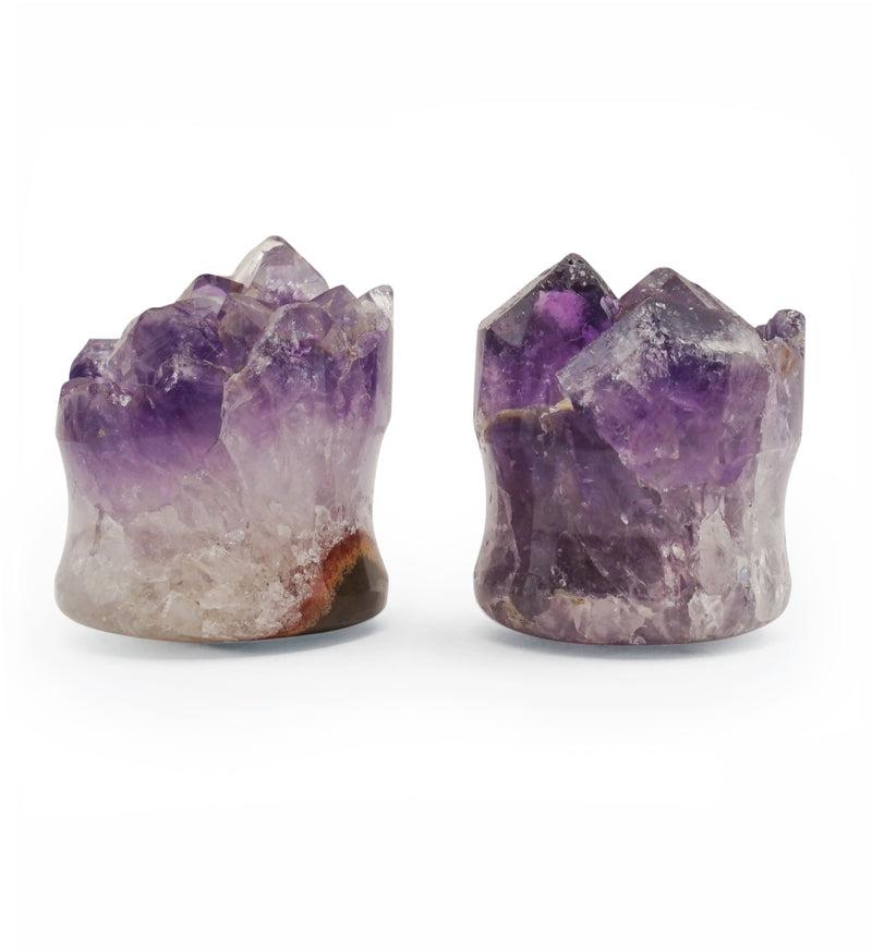 Raw Amethyst Plugs 3/4" (19mm) Version 4