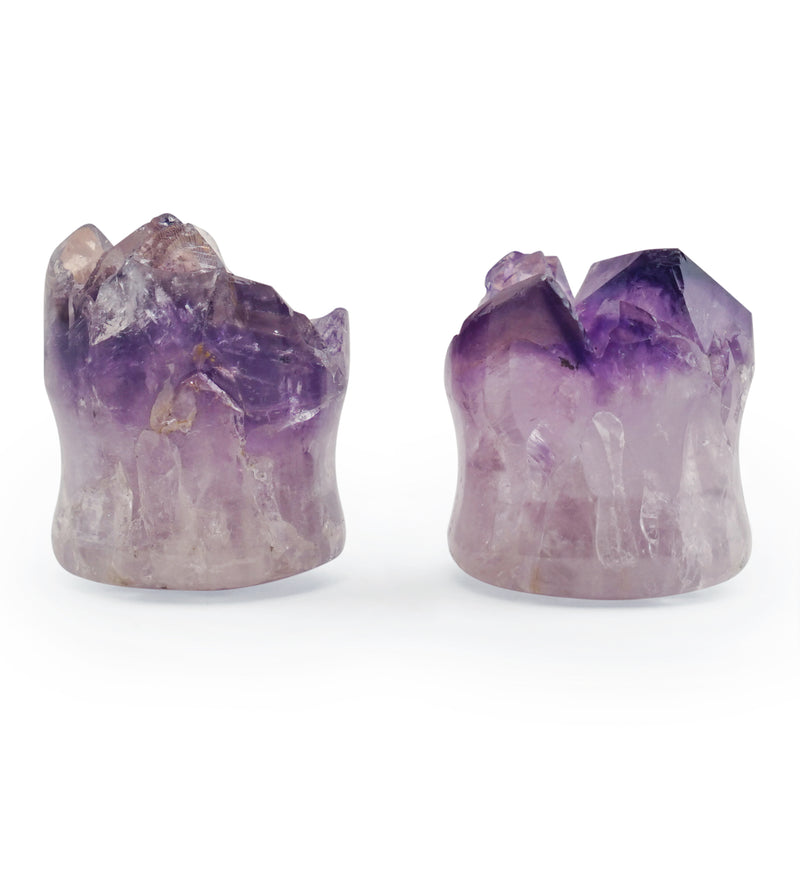 Raw Amethyst Plugs 3/4" (19mm) Version 5