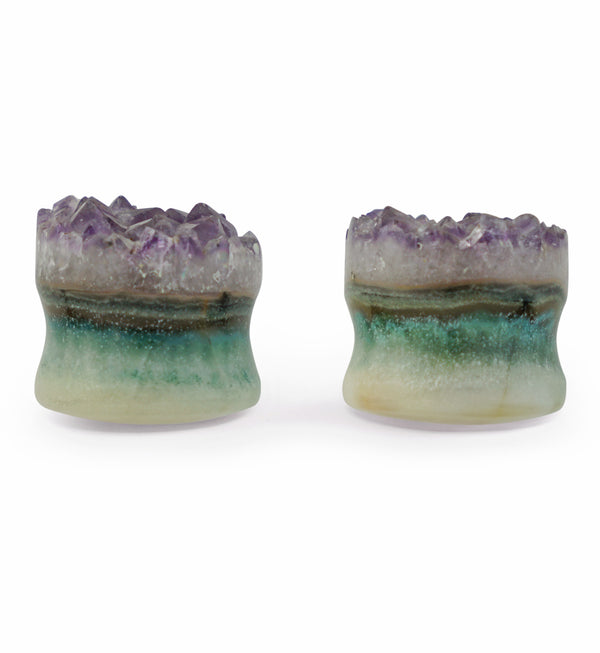 Raw Amethyst Plugs 3/4" (19mm) Version 8