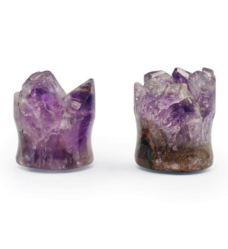 Raw Amethyst Plugs 5/8" (16mm) Version 10