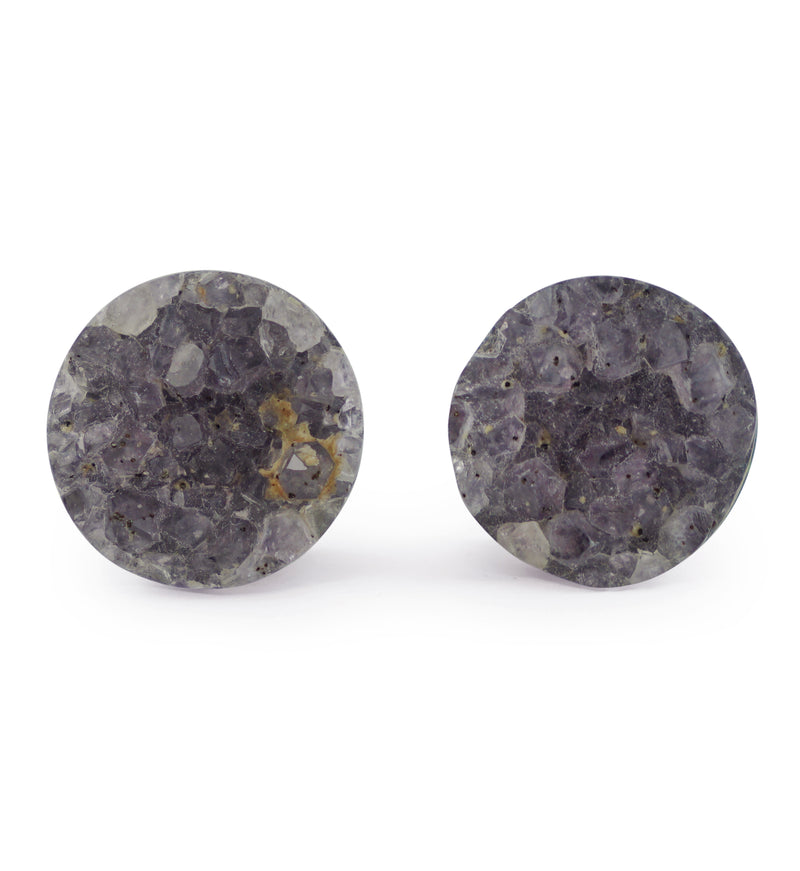 Raw Amethyst Plugs 5/8" (16mm) Version 12