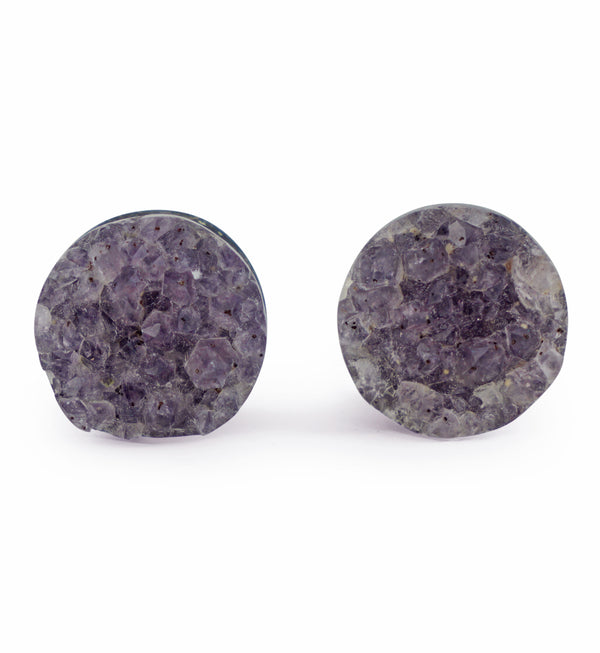 Raw Amethyst Plugs 5/8" (16mm) Version 15