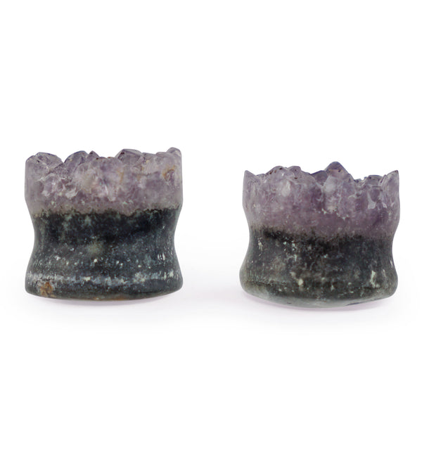 Raw Amethyst Plugs 5/8" (16mm) Version 15