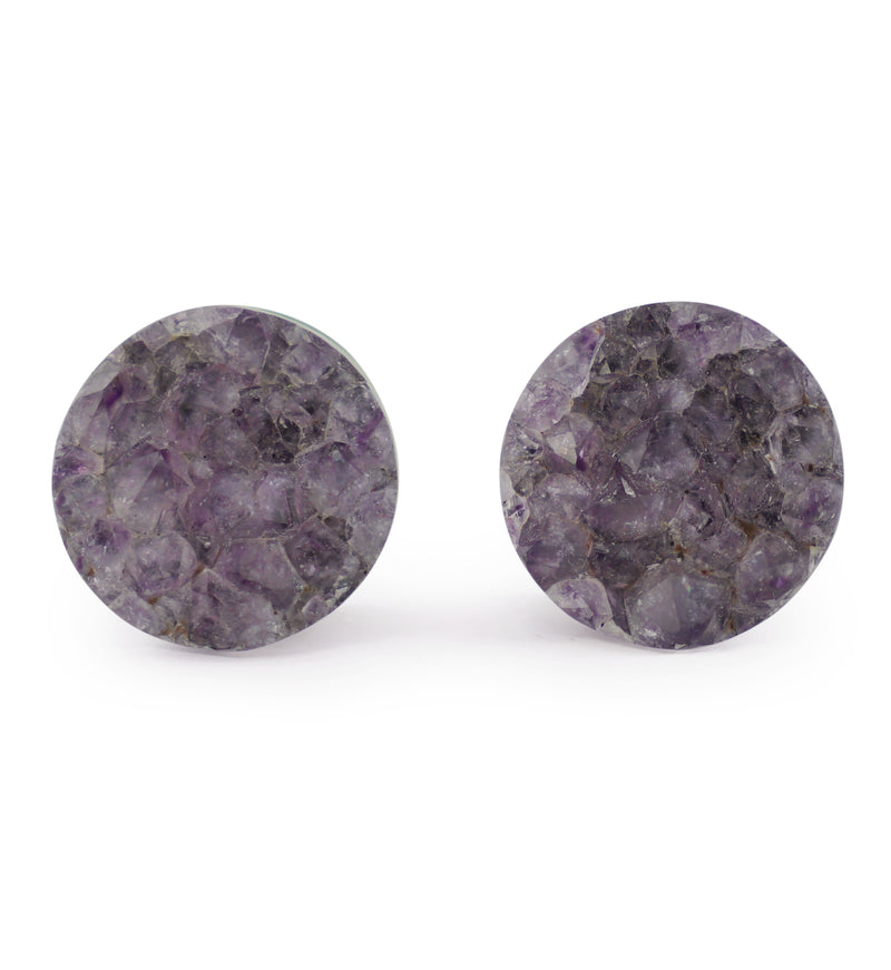 Raw Amethyst Plugs 5/8" (16mm) Version 2