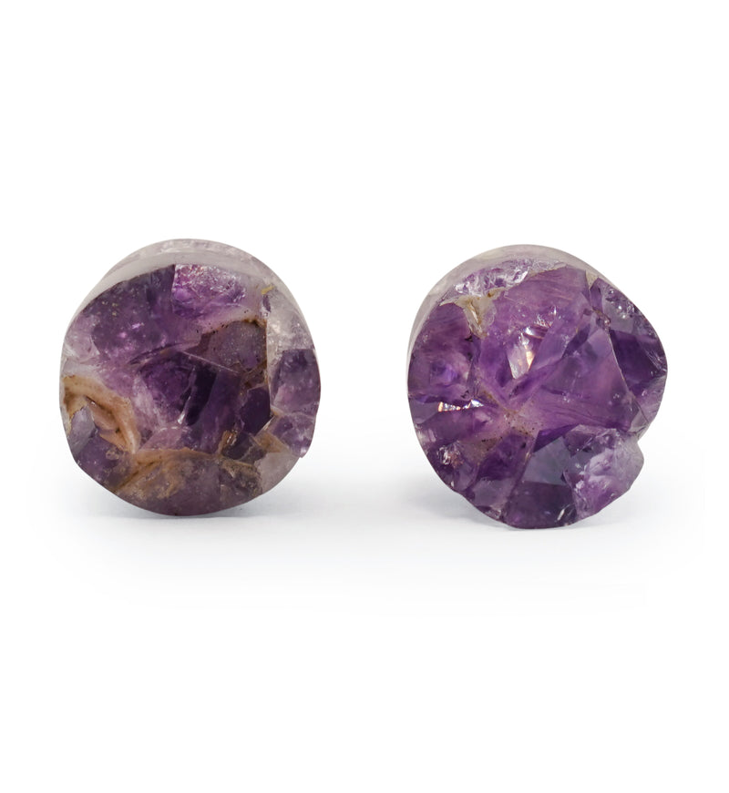 Raw Amethyst Plugs 5/8" (16mm) Version 3