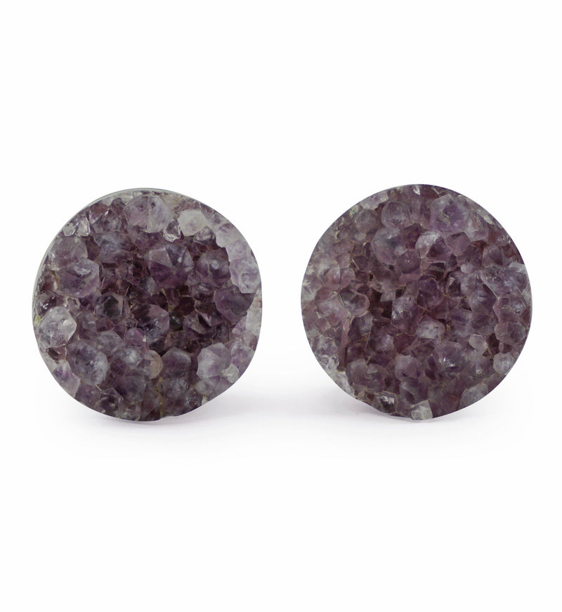 Raw Amethyst Plugs 7/8" (22mm) Version 7