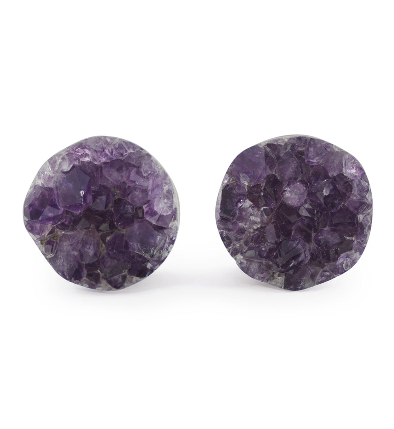 Raw Amethyst Plugs 7-8" (22mm) Version 8