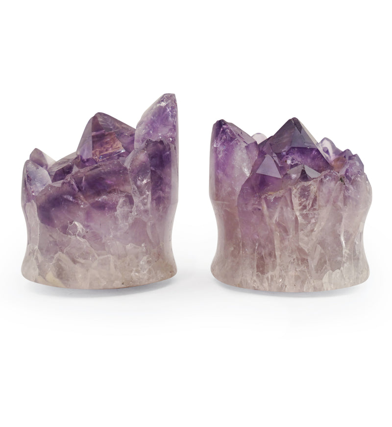 Raw Amethyst Plugs 7/8" (22mm) Version 12