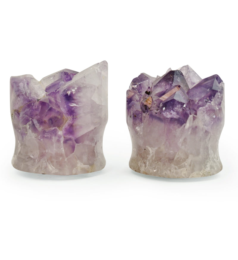 Raw Amethyst Plugs 7/8" (22mm) Version 1