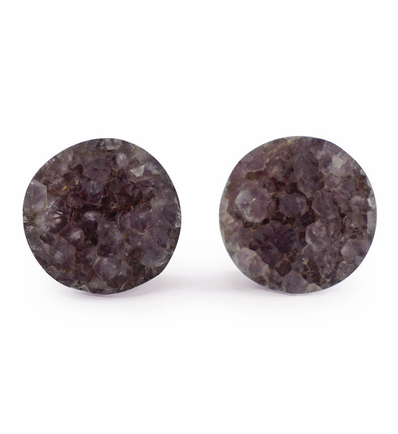 Raw Amethyst Plugs 7/8" (22mm) Version 10