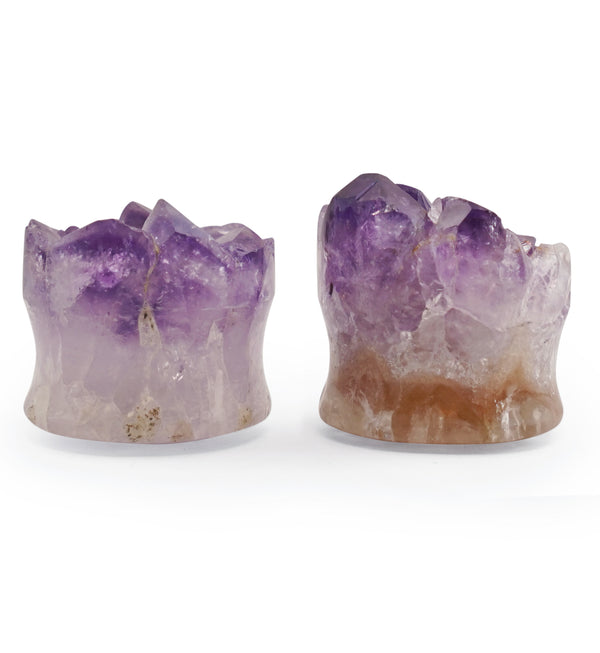 Raw Amethyst Plugs 7-8" (22mm) Version 11