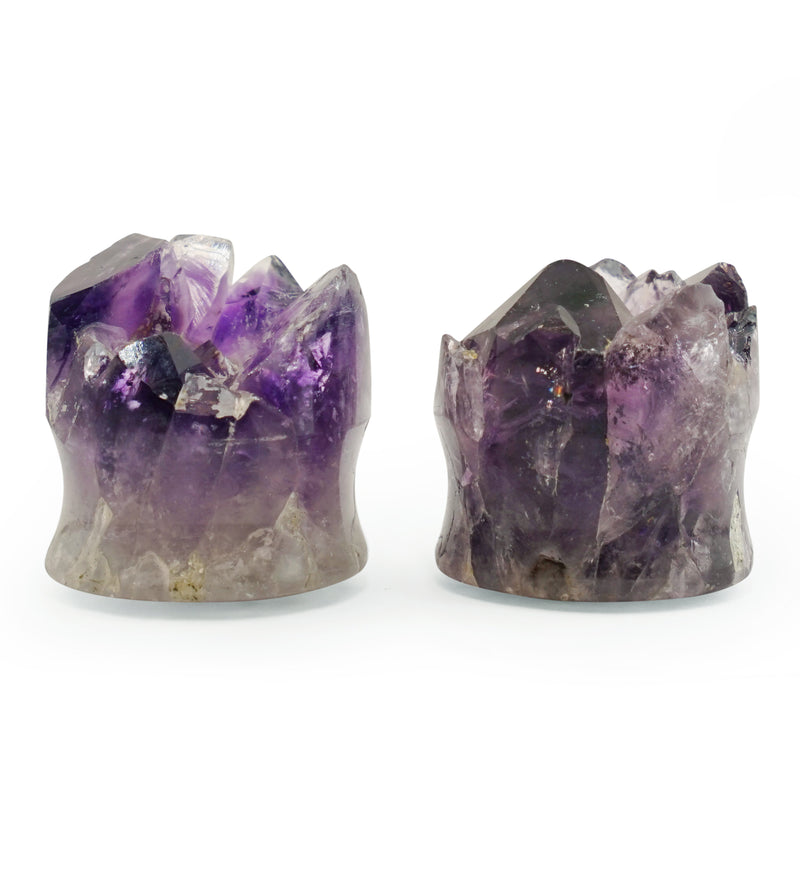 Raw Amethyst Plugs 7/8" (22mm) Version 2