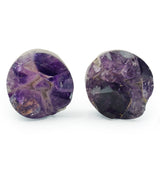 Raw Amethyst Plugs 7/8" (22mm) Version 2