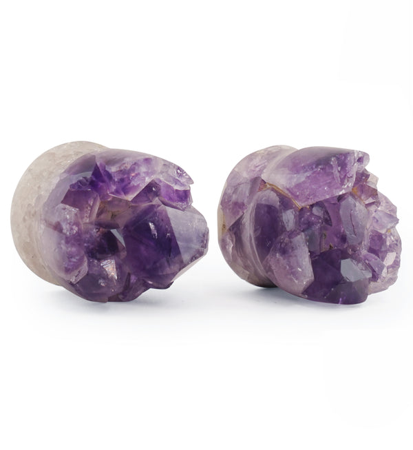 Raw Amethyst Plugs 7/8" (22mm) Version 4