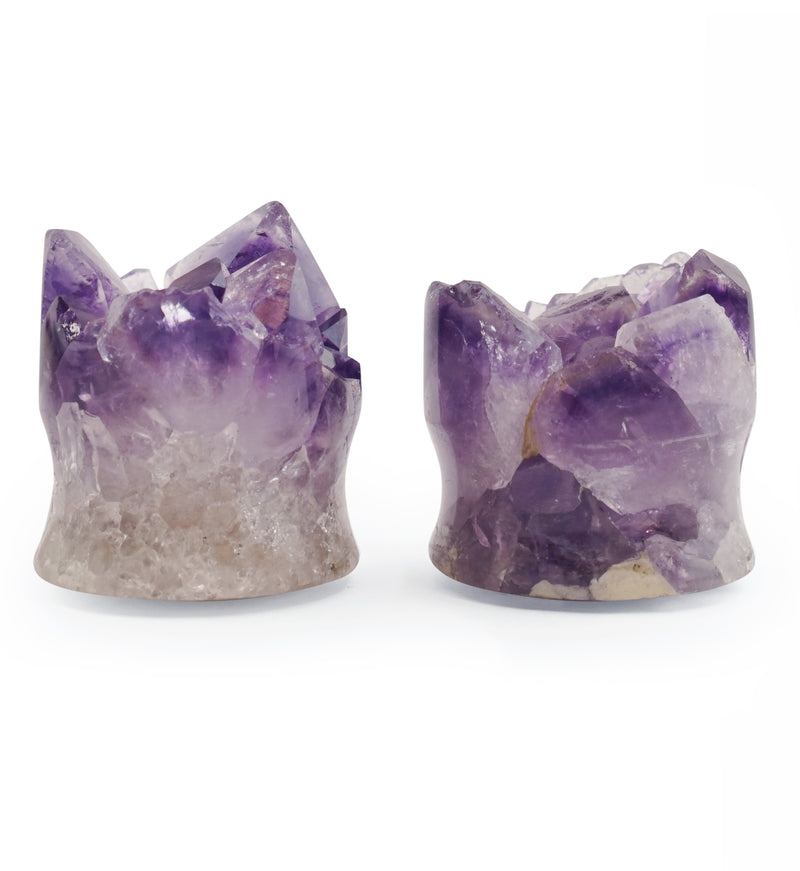 Raw Amethyst Plugs 7/8" (22mm) Version 4