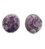 Raw Amethyst Plugs 7/8" (22mm) Version 5