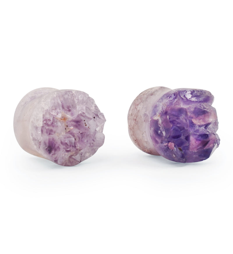 Raw Amethyst Plugs 9/16" (14.5mm) Version 1