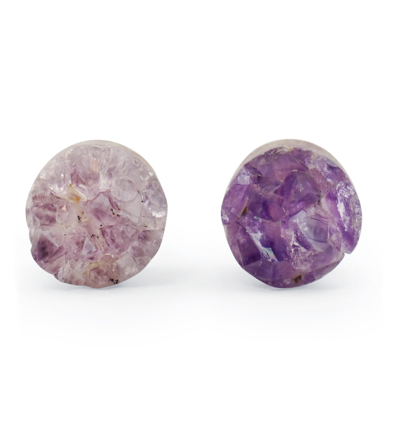 Raw Amethyst Plugs 9/16" (14.5mm) Version 1