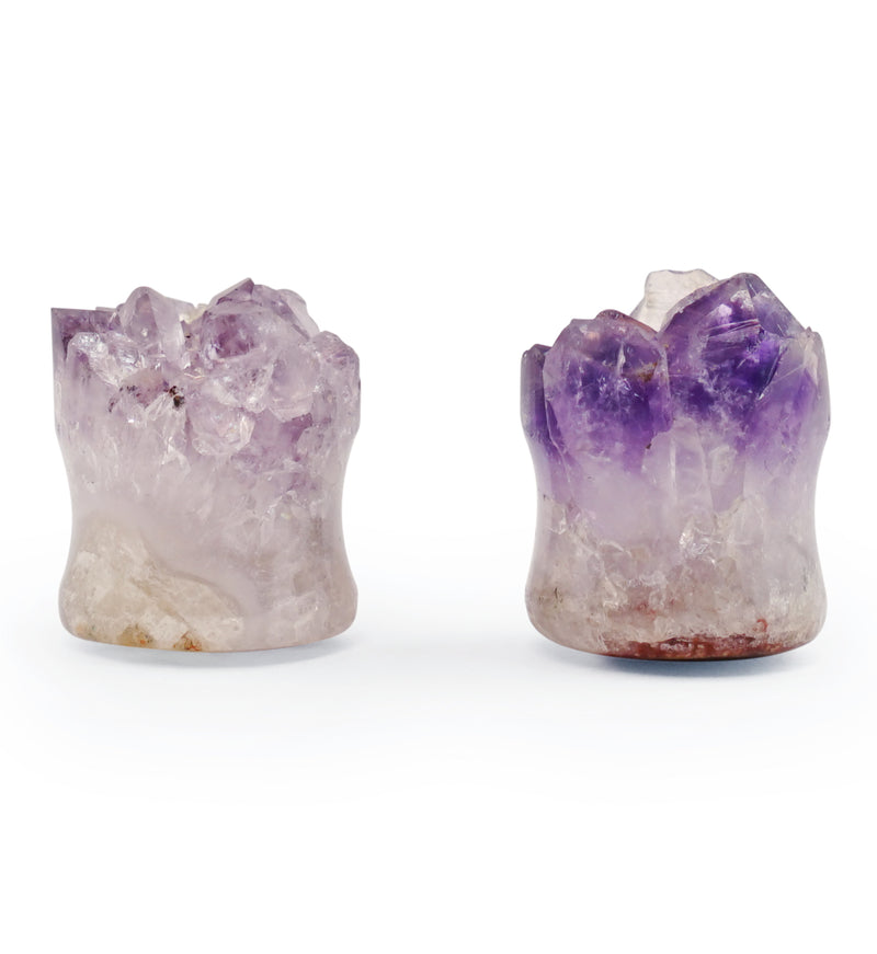 Raw Amethyst Plugs 9/16" (14.5mm) Version 1