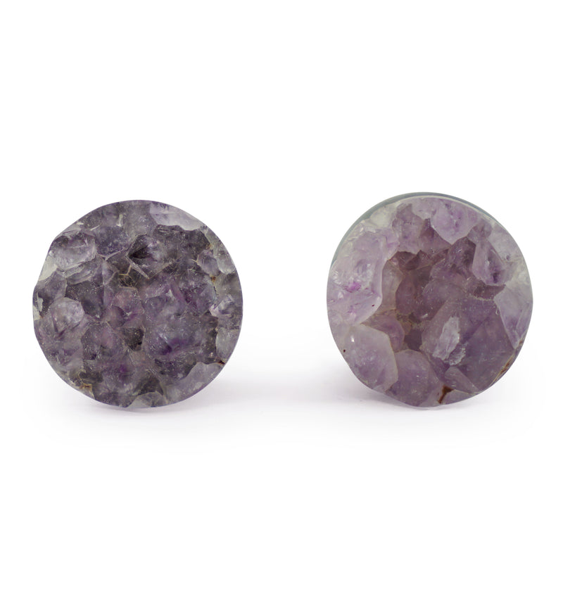 Raw Amethyst Plugs 9/16" (14mm) Version 2