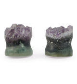 Raw Amethyst Plugs 9/16" (14mm) Version 3