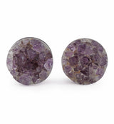 Raw Amethyst Plugs 9/16" (14mm) Version 5