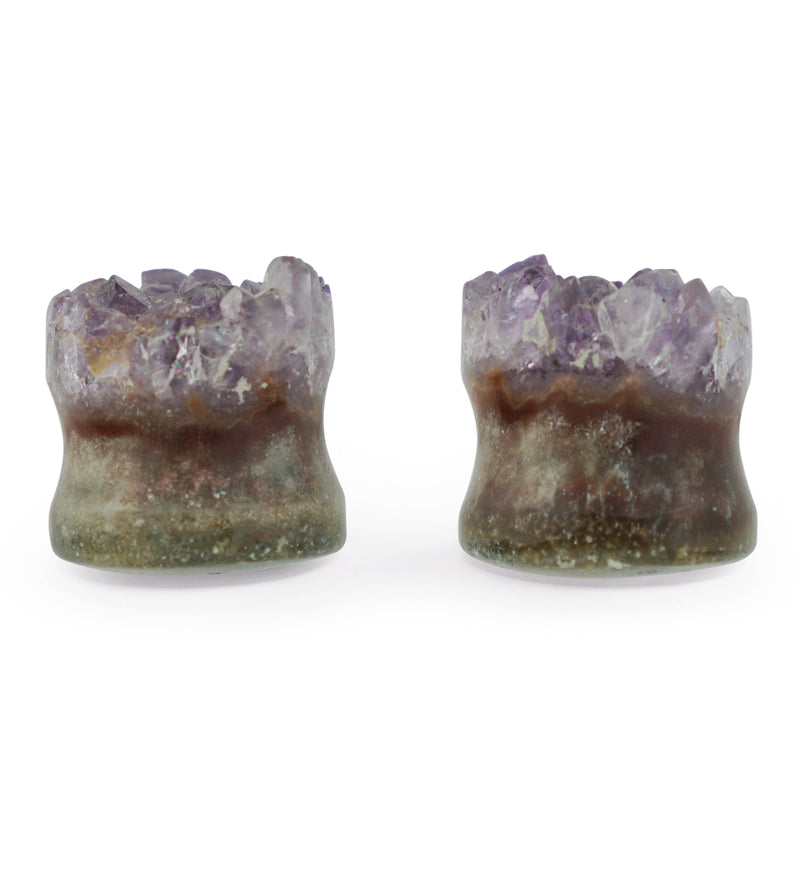 Raw Amethyst Plugs 9/16" (14mm) Version 5