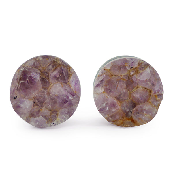 Raw Amethyst Plugs 9/16" (14mm) Version 9