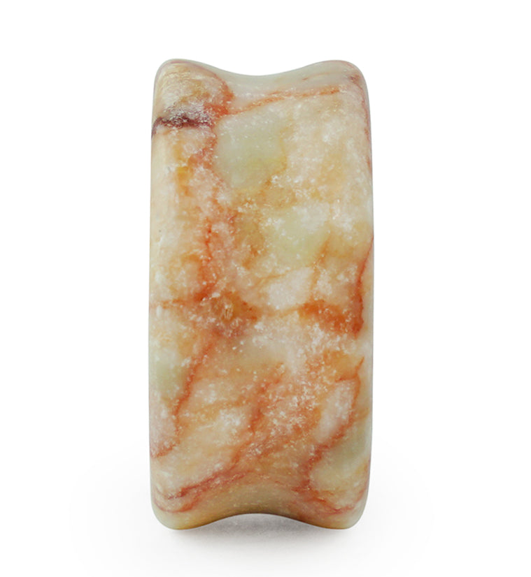 Red Net Jasper Stone Double Flare Plugs