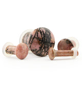 Rhodonite Stone Plugs - Single Flare