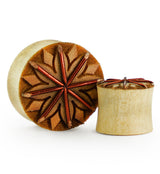 Rustic Mandala Tamarind Wood Plugs