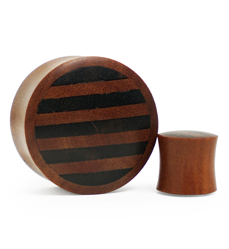 Saba Wooden Plugs With Striped Inlay