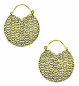 Seigaiha Brass Hinged Hangers/Earrings