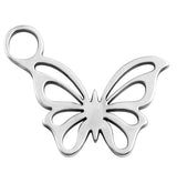 Butterfly Outline Stainless Steel Charm