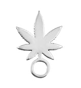 Hemp Leaf Stainless Steel Charm