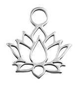 Lotus Flower Stainless Steel Charm