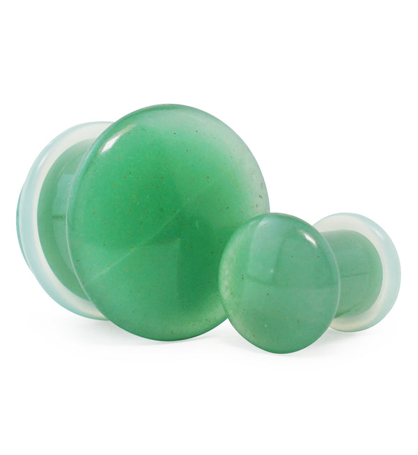 Aventurine Stone Plugs - Single Flare